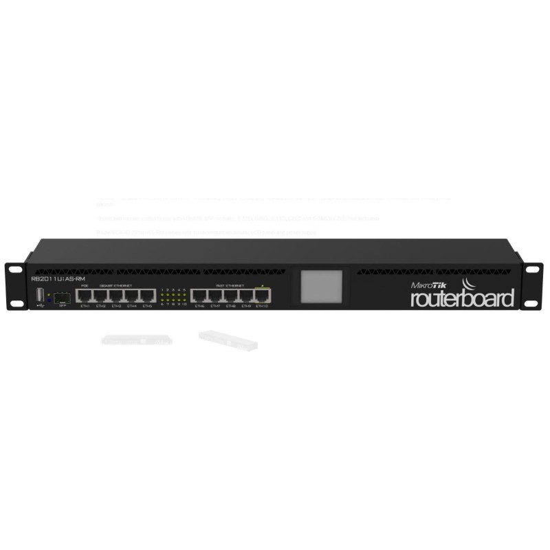 Router mikrotik rb2011uias-rm 5xlan fast etherne 5xlan gigabit usb lcd poe out on port 10