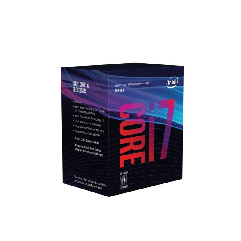 Procesor intel core i7-8700k bx80684i78700k 3.7ghz 6 cores lga1151 64-bit 6 nuclee 3.7ghz/4.7ghz 12mb intel