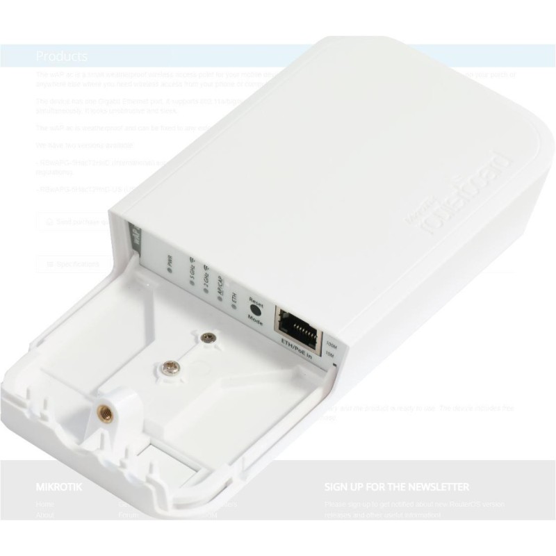 Mikrotik wap ac black edition weatherproof wireless access point rbwapg-5hact2hnd-be 1* 10/100/1000 ethernet ports 1*