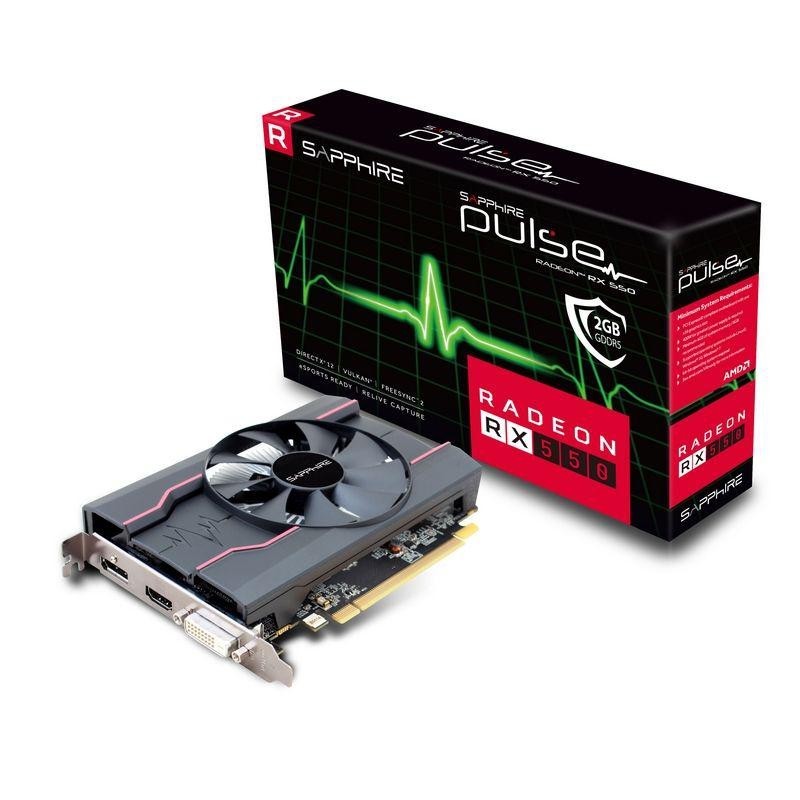 Placa video sapphire 11268-16-20g radeon rx 550 2gb gddr5 pulse 128bit pci-express 3.0 1x hdmi/