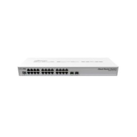 Cloud router switch crs326-24g-2s+rm 800 mhz cpu 512mb ram24xgigabit lan 2xsfp+ cages routeros l5 or