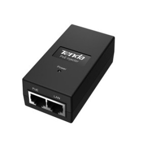 Tenda poe injector  poe15f 10/100mbps compatible with ieee802.3 ieee802.3u standard transmission range up to 100m
