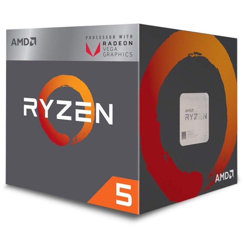 Procesor amd ryzen 5 2400g yd2400c5fbbox 4 nuclee 3.6ghz (3.9ghz maxturbo) 6mb am4 65w cooler