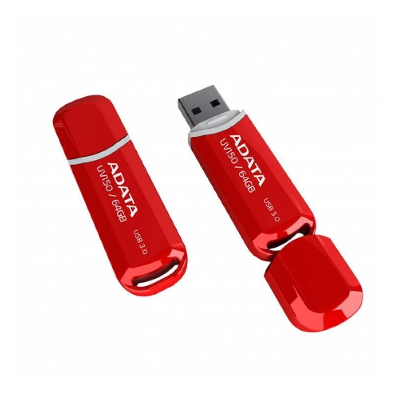 Usb flash drive adata 64gb uv150 usb3.0 rosu