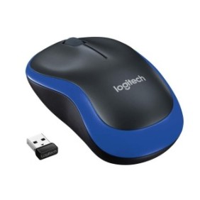 Mouse logitech m185 wireless optic interfata usb rezolutie 1000 dpi albastru