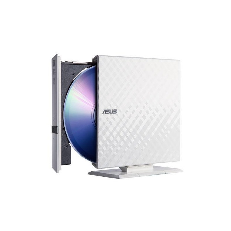 Unitate optica externa dvdrw asus extern sdrw-08d2s-u white 8x readspeed write speed 8xinterface usb 2.0