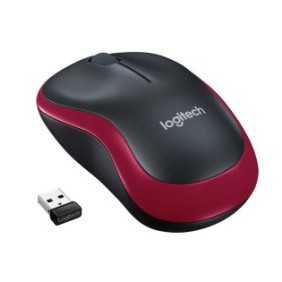 Mouse logitech m185 wireless optic interfata usb rezolutie 1000 dpi rosu