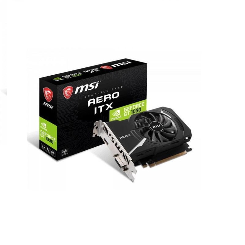 Placa video msi geforce gt 1030 aero itx 2gd4 oc pci-express 3.0 x16 2gb ddr4