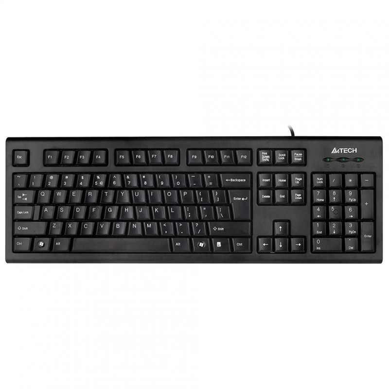 Tastatura cu fir a4tech kr-85 interfata usb  105 taste tip rotunjit lungime cablu 1.5m negru