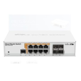 Mikrotik cloud router switch 112-8p-4s-in with qca8511 400mhz cpu 128mbram 8xgigabit lan with poe-out 4xsfp