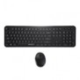 Kit tastatura + mouse serioux retro dark 9900bk wireless 2.4ghz us layout multimedia mouse optic