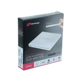 Ultra slim portable dvd-r white hitachi-lg gp60nw60.auae12w gp60nw60 series dvd write /read speed: 8x cd