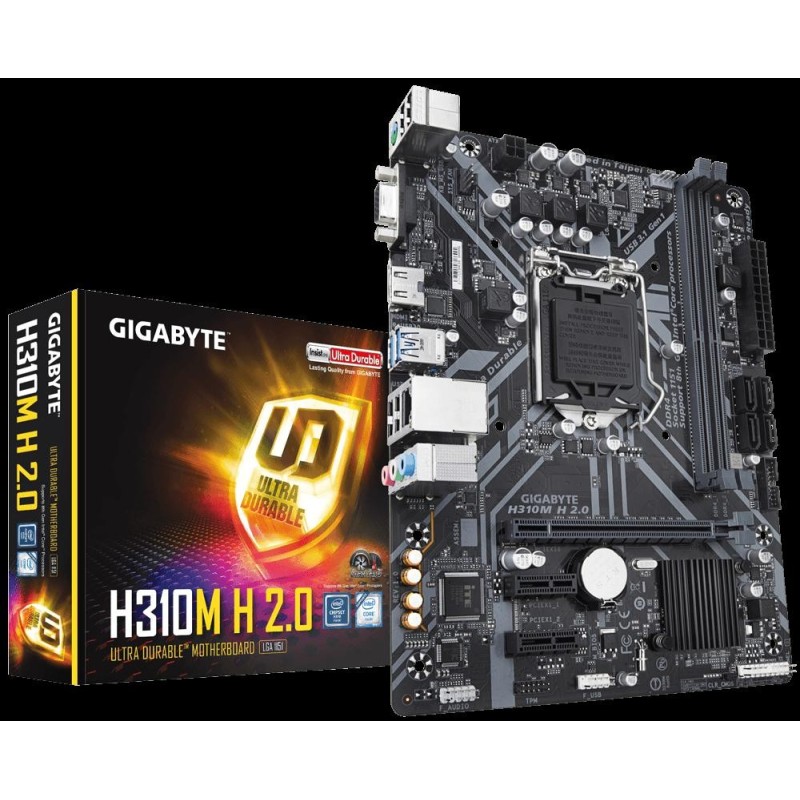 Placa de baza gigabyte h310m h 2.0 socket lga1151 v2 2*ddr42666/2400/2133mhz memory modules 1x d-sub/hdmi