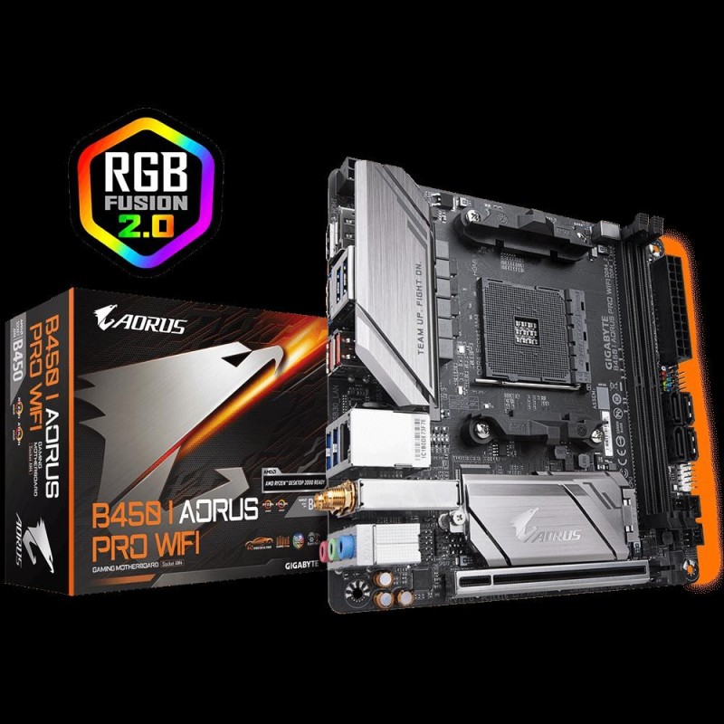 Placa de baza gigabyte b450 i aorus pro wifi amd b450 2 x ddr4 dimmsockets