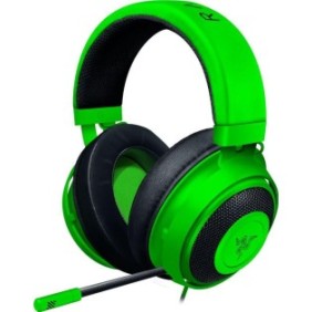 Casti cu microfon razer gaming kraken green full size 12 hz – 28 khz sensitivity