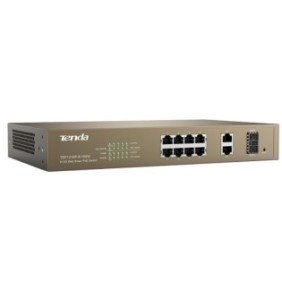 Tenda 8-port 10/100mbps + 2 gigabit web smart poe switch tef1210p-8- 150w standard and protocol: