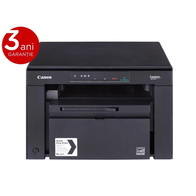 Multifunctional laser mono canon mf3010 + 2x crg725 incluse in pachet dimensiune a4 (printare copiere