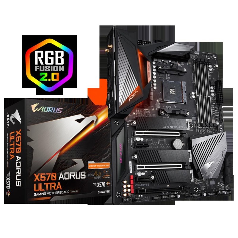 Placa de baza gigabyte amd socket am4 x570 aorus ultra support forddr4 4400(o.c.) / 4300(o.c.)