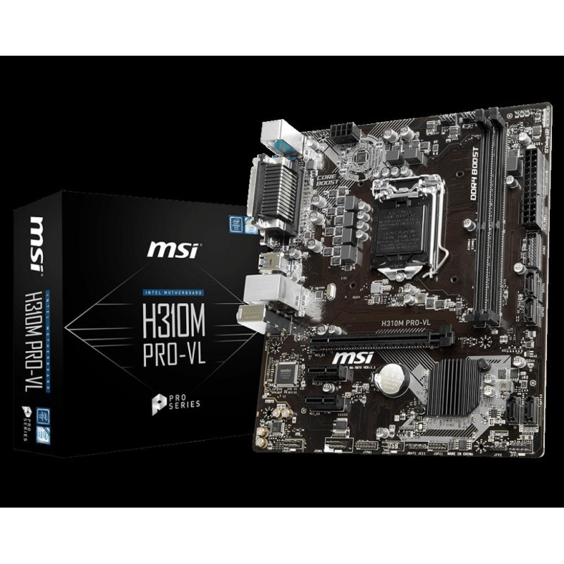 Placa de baza msi h310m pro-vl socket 1151 cpu (max support):i9chipset: h310 chipset ddr4 memory: