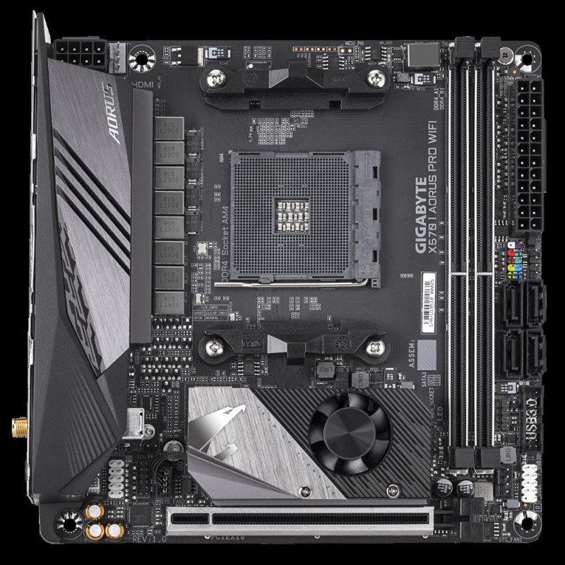 Placa de baza gigabyte x570 i aorus pro wifi amd x570 chipsetsupport forddr4 4400(o.c.) /