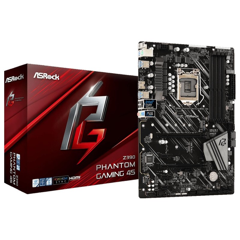 Placa de baza asrock z390 phantom gaming 4s socket 1151 2pcie 3.0 x16 3pcie 3.0