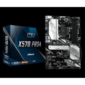 Placa de baza asrock x570 pro4 4 x ddr4 dimm slots amdryzen series cpus(matisse) support