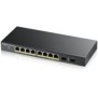 Zyxel gs1100-10hp 10-port gbe unmanaged poe switch (8x gig lan 2x sfp) poe 130w