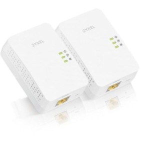 Zyxel pla5405v2 1300mbps powerline past-thru gigabit adapter twin pack (2pcs)