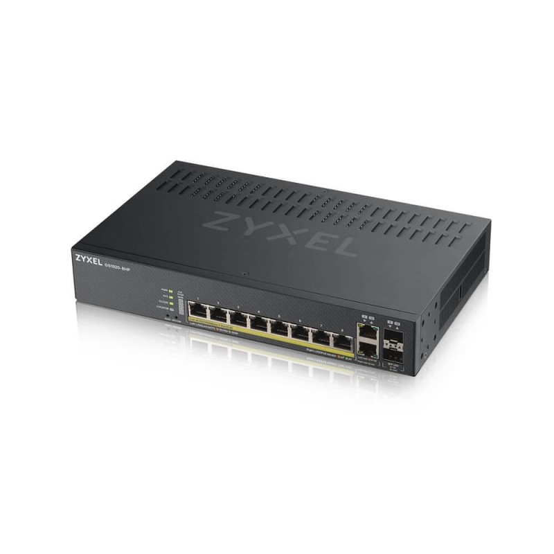 Zyxel gs1920-8hpv2 8 port gbe smart managed poe switch 2x gbe combo (rj45/sfp)