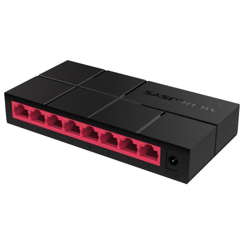 Mercusys desktop switch 8-port 10/100/1000mbps ms10g8 interfață: 8x port-uri rj45 10/100/1000mbps auto negociere/auto-mdi/mdix