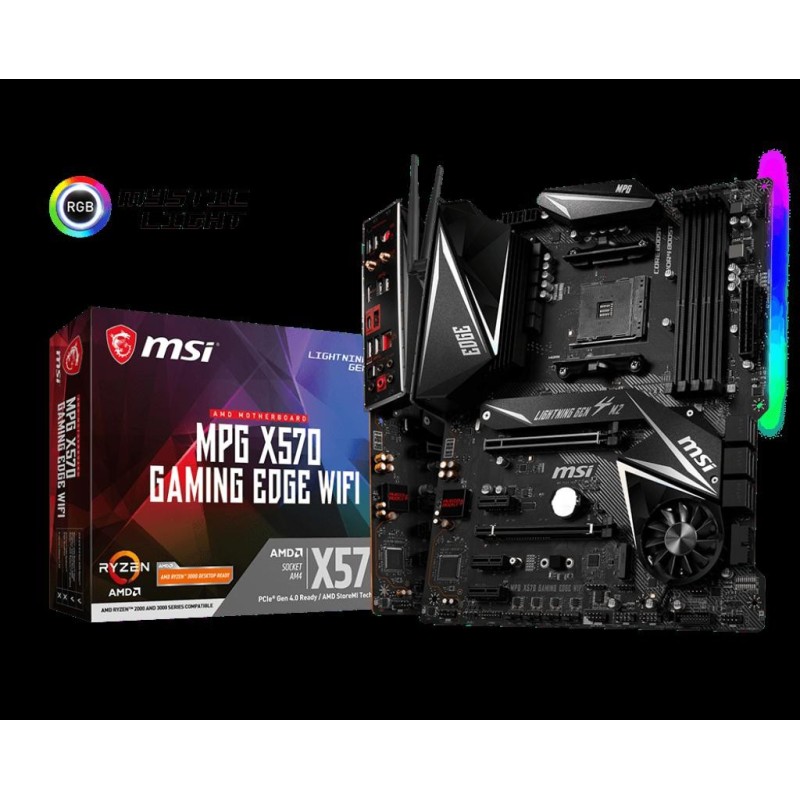 Placa de baza msi mpg x570 gaming edge wifi socket am4 ddr4 memory: 1866/ 2133/