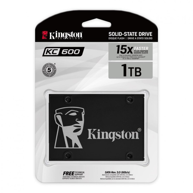 Ssd kingston skc600 2.5 1024gb sata 3.0 (6gb/s) r/w speed: 550mbs/520mbs