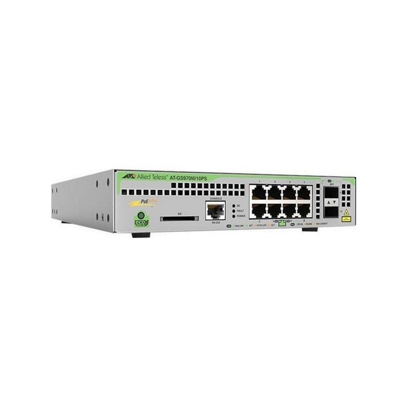 Switch allied telesis gs970 8 porturi gigabit 2 porturi sfp rackabil layer 3