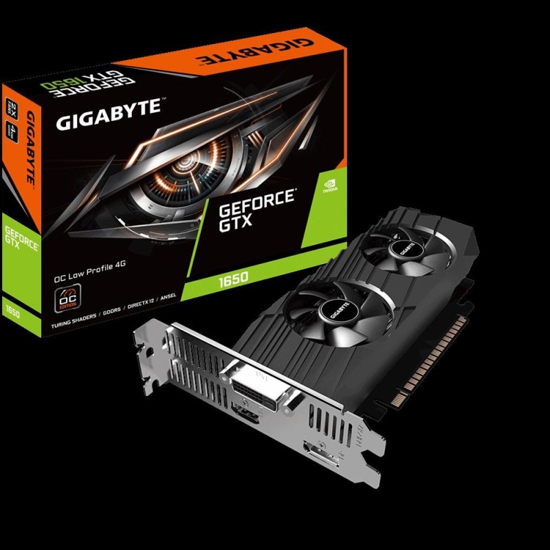 Placa video gigabyte nvidia gtx 1650 oc low profile 4g gv-n1650oc-4gl graphics processing geforce® gtx