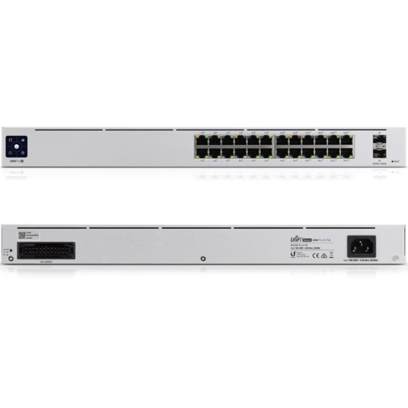 Ubiquiti unifi pro switch usw-pro-24-poe 802.3at/bt poe gigabit switches with layer 3 features and sfp+