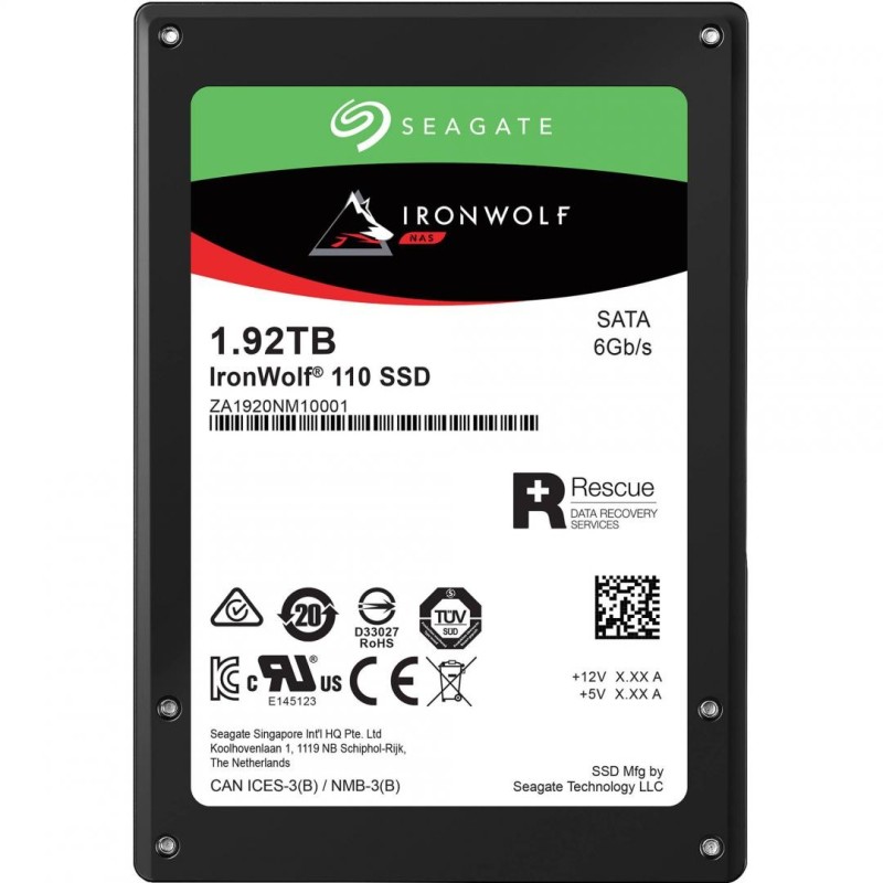 Ssd seagate ironwolf 1.92tb 2.5 sata iii r/w: pana la 560/530 mb/s.