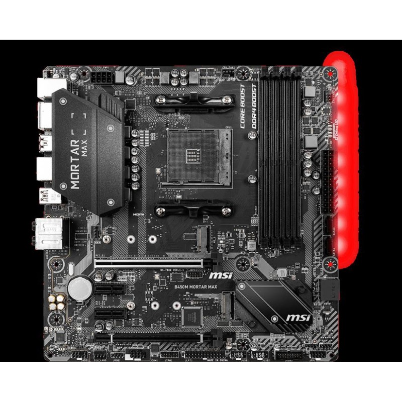 Placa de baza msi amd b450m mortar max  model name b450m mortar max cpu support