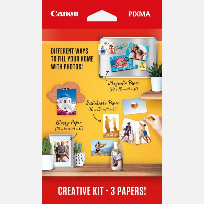 Hartie foto canon pixma creative kit (mg101 4x6 + rp-101 4x6 + pp201 4x6).