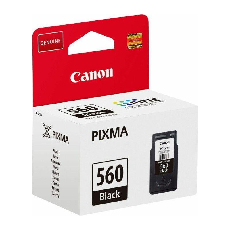 Cartus cerneala canon pg-560 black capacitate 7.5ml / 180 pagini pentru pixma ts5350 pixma ts5351