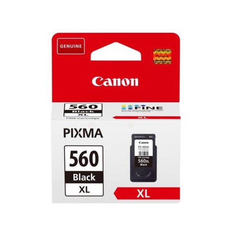 Cartus cerneala canon pg-560xl black capacitate 14.3ml / 400 pagini pentru pixma ts5350 pixma ts5351