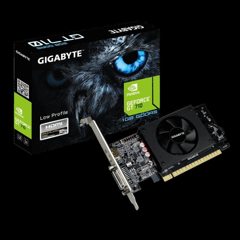 Placa video gigabyte nvidia geforce gt 710 gt710 core clock 954 mhzmemory clock 5010 mhz