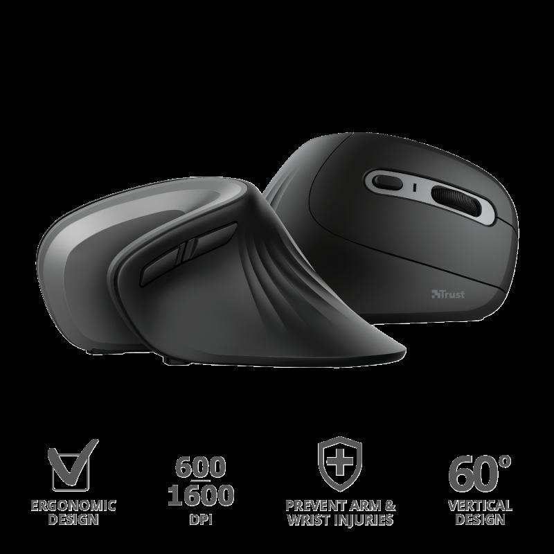 Mouse fara fir trust verro ergonomic wireless mouse  specifications general height of main product (in