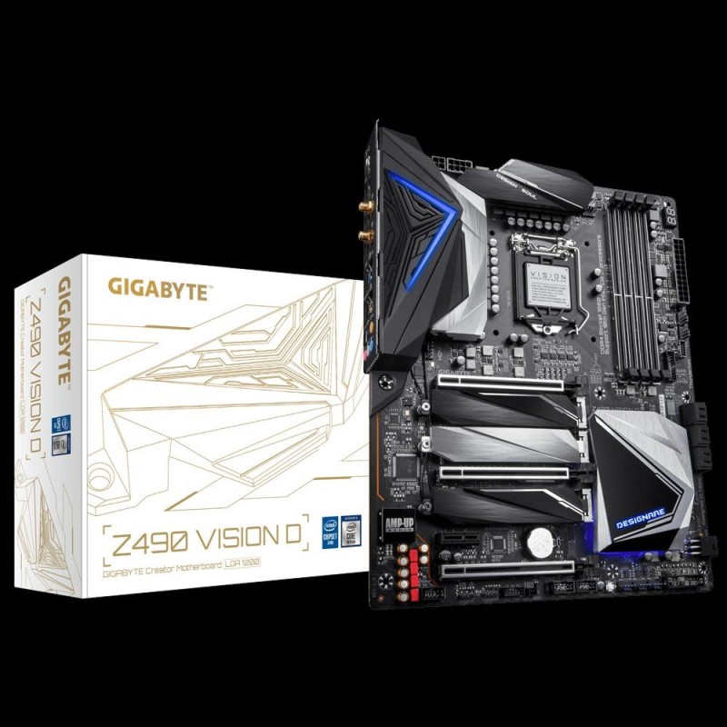 Placa de baza gigabyte z490 vision d socket lga 1200  intel® z490 creators motherboard with