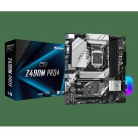 Placa de baza asrock z490m pro4 socket lga 1200  supports 10th gen intel® core™ processors