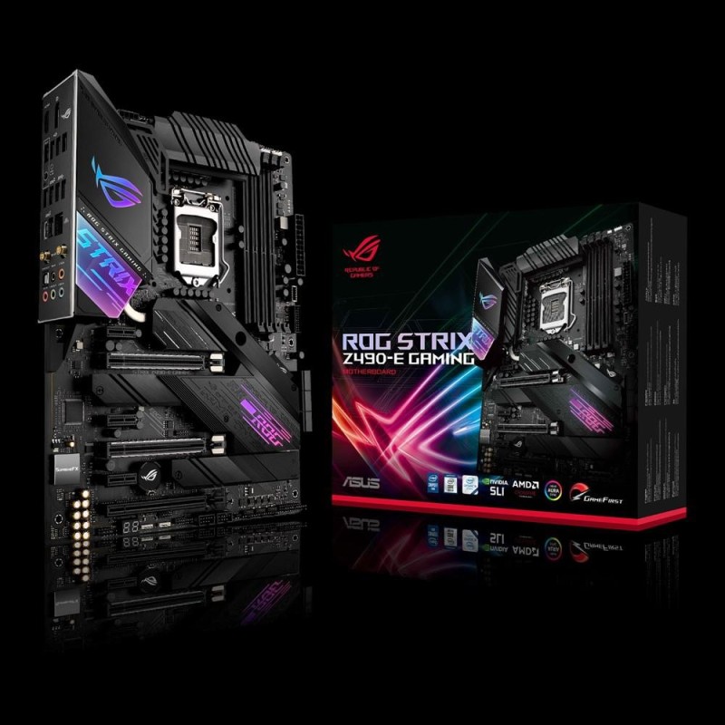 Placa de baza asus rog strix z490-e gaming socket lga 1200  cpu intel® socket 1200