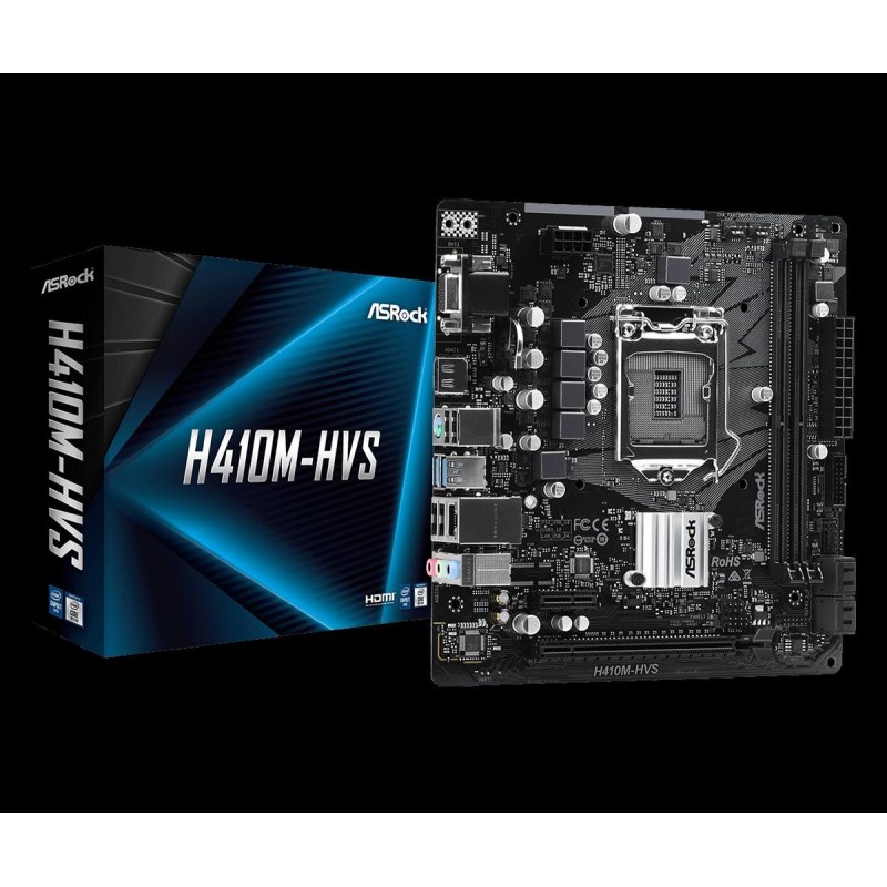 Placa de baza asrock h410m-hvs socket lga 1200  supports 10th gen intel® core™ processors (socket