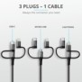 Cablu incarcare trust keyla extra-strong 3-in-1 usb cable 1m  specifications general total weight 25 g