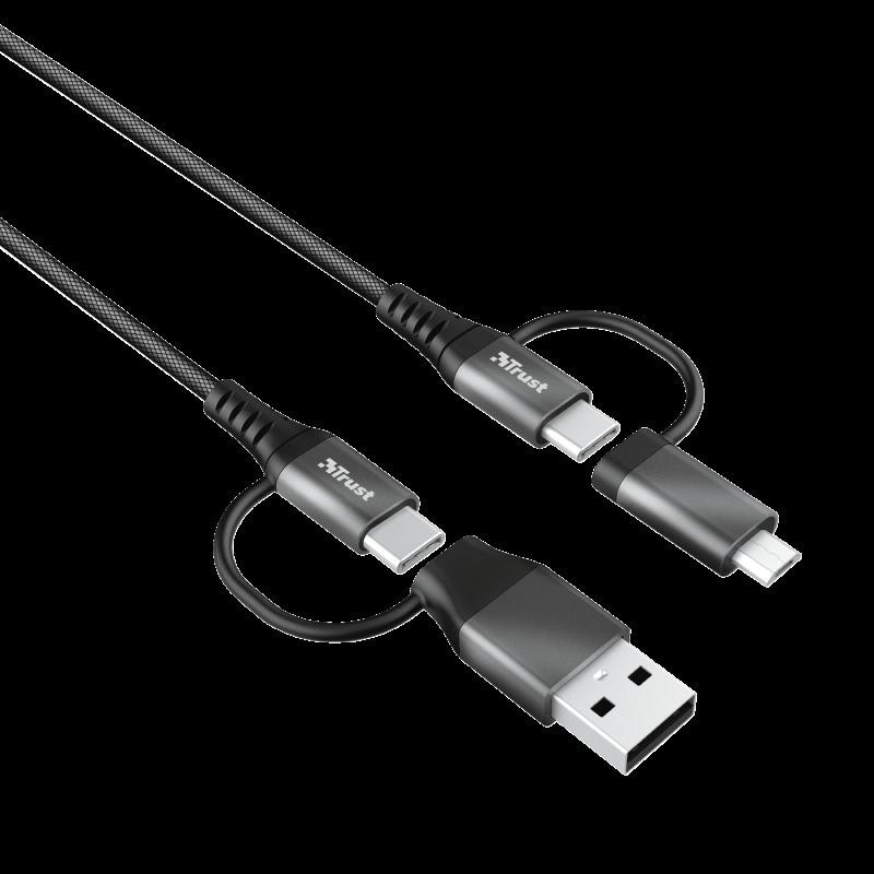 Cablu incarcare trust keyla extra-strong 4-in-1 usb cable 1m  specifications general total weight 30 g