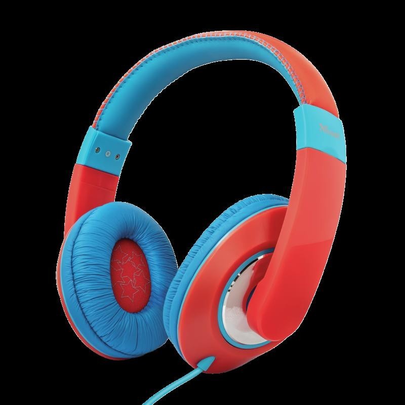 Casti cu microfon trust sonin kids headphones - red  specifications general height of main product