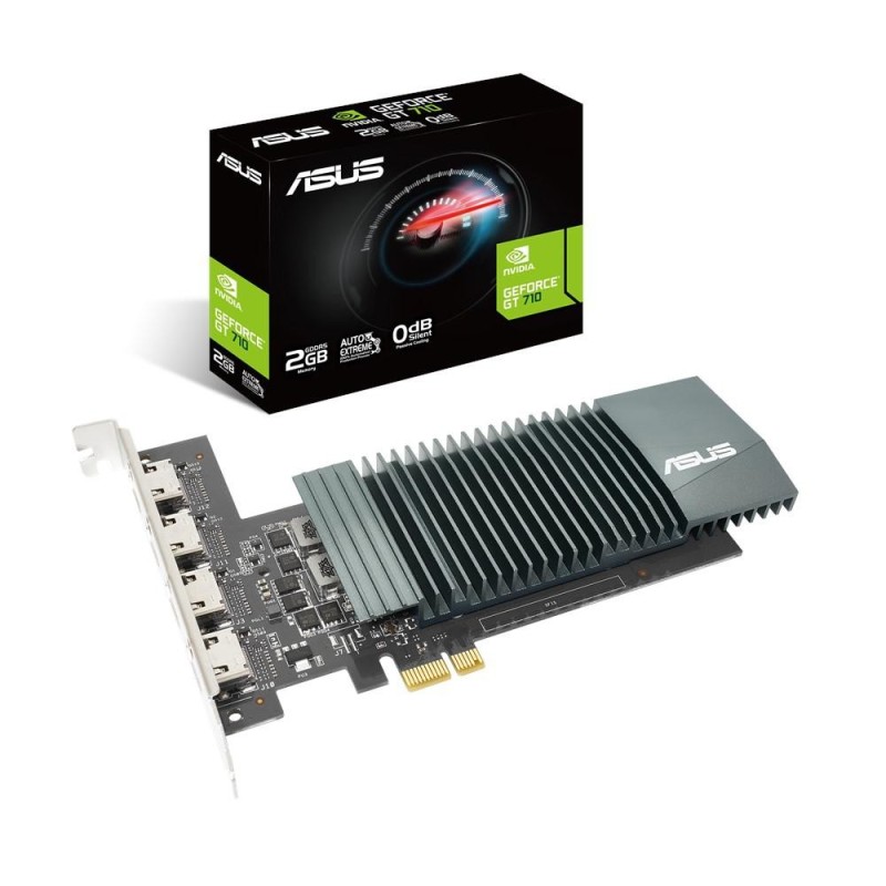 Placa video asus geforce gt 710 4 hdmi 2gb passive cooling  graphics engine nvidia® geforce